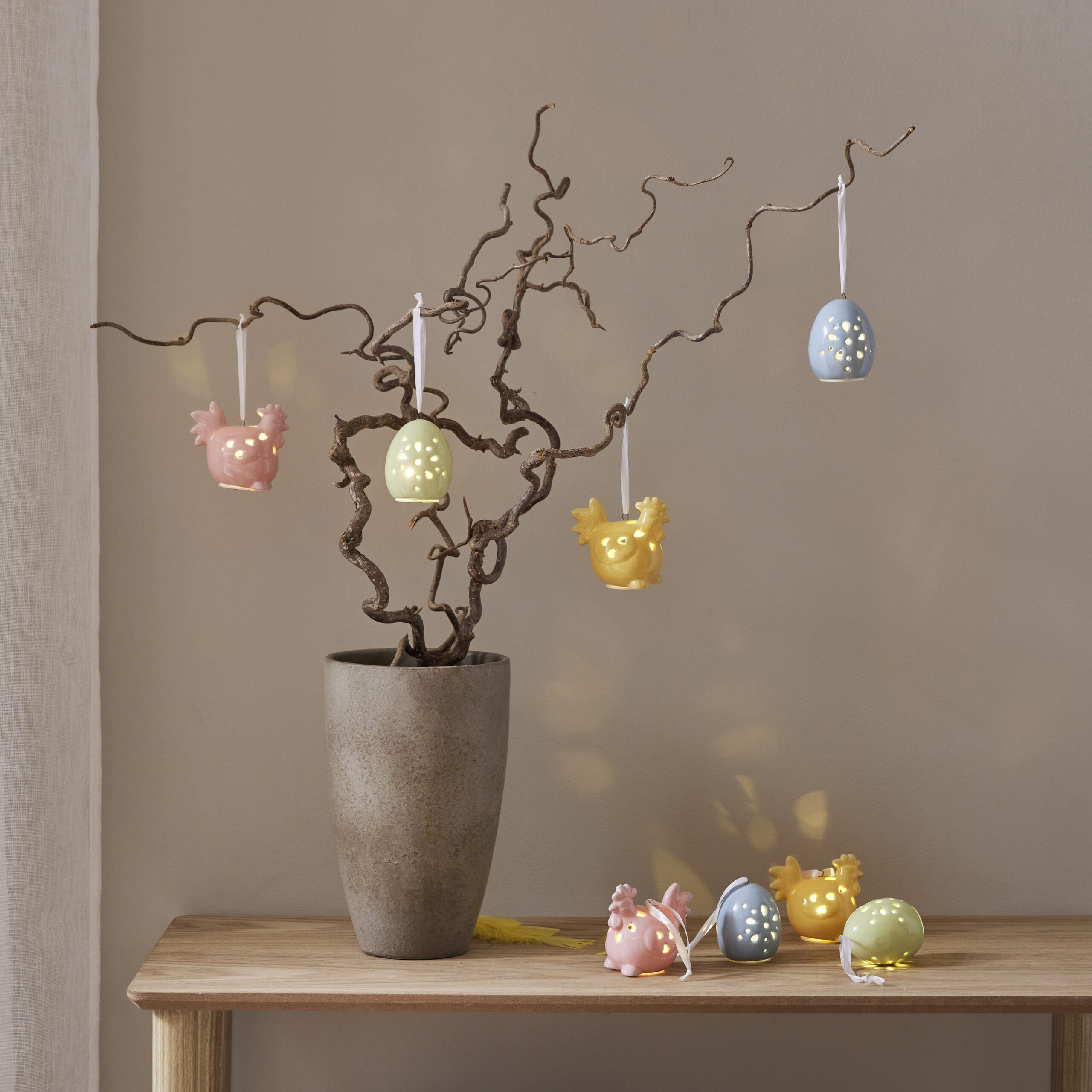 Påskdekoration med LED 4-pack