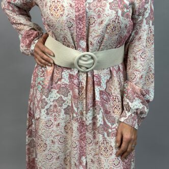 Bälte i skinn - creme